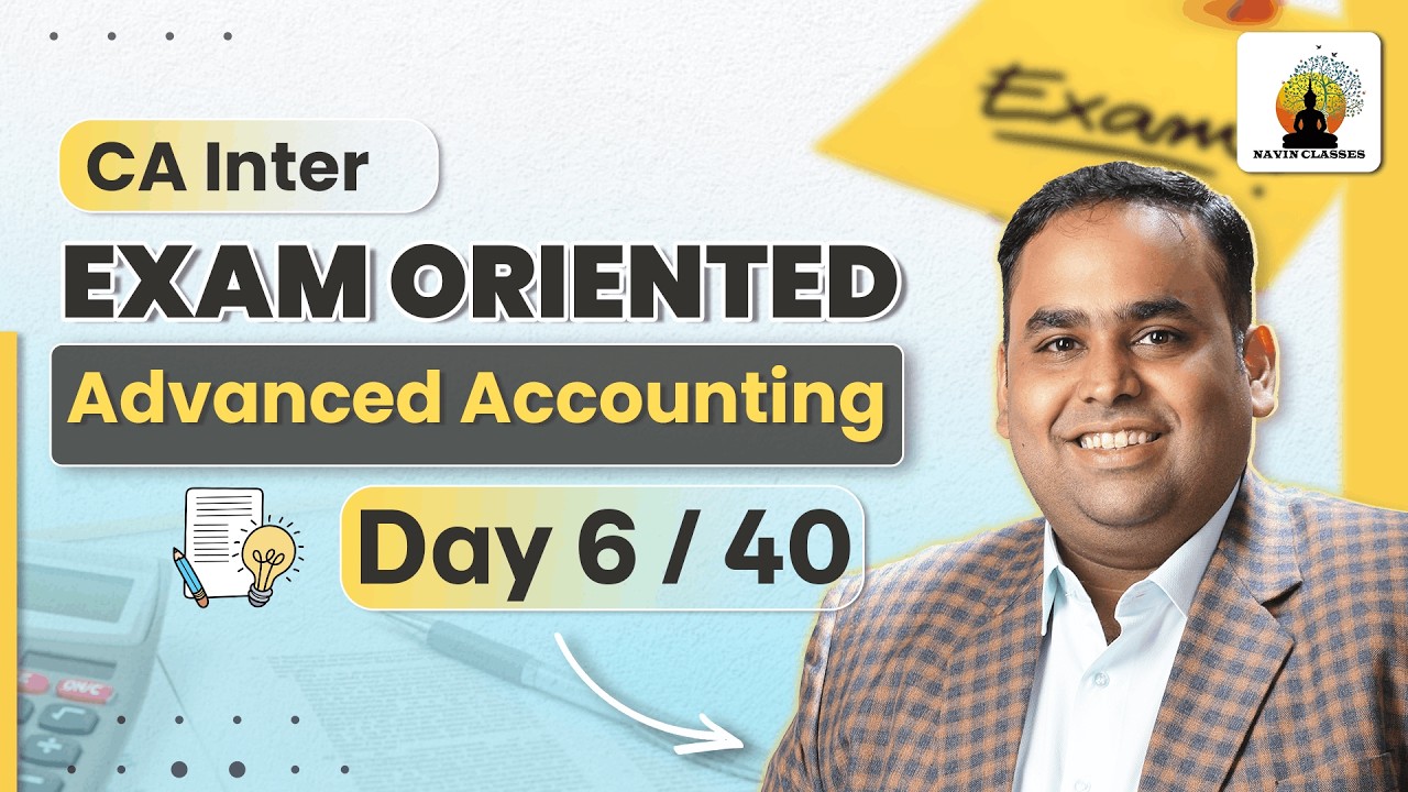 Advanced Accounting EO Batch Day 6 | Cashflow Statement | CA CS Avinash Sancheti