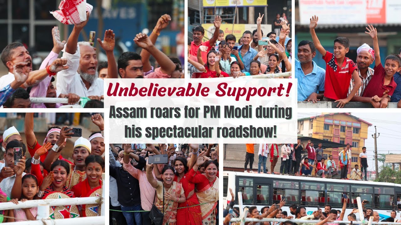 Unbelievable Support! Assam roars for PM Modi during his spectacular roadshow! | PM Modi Road Show