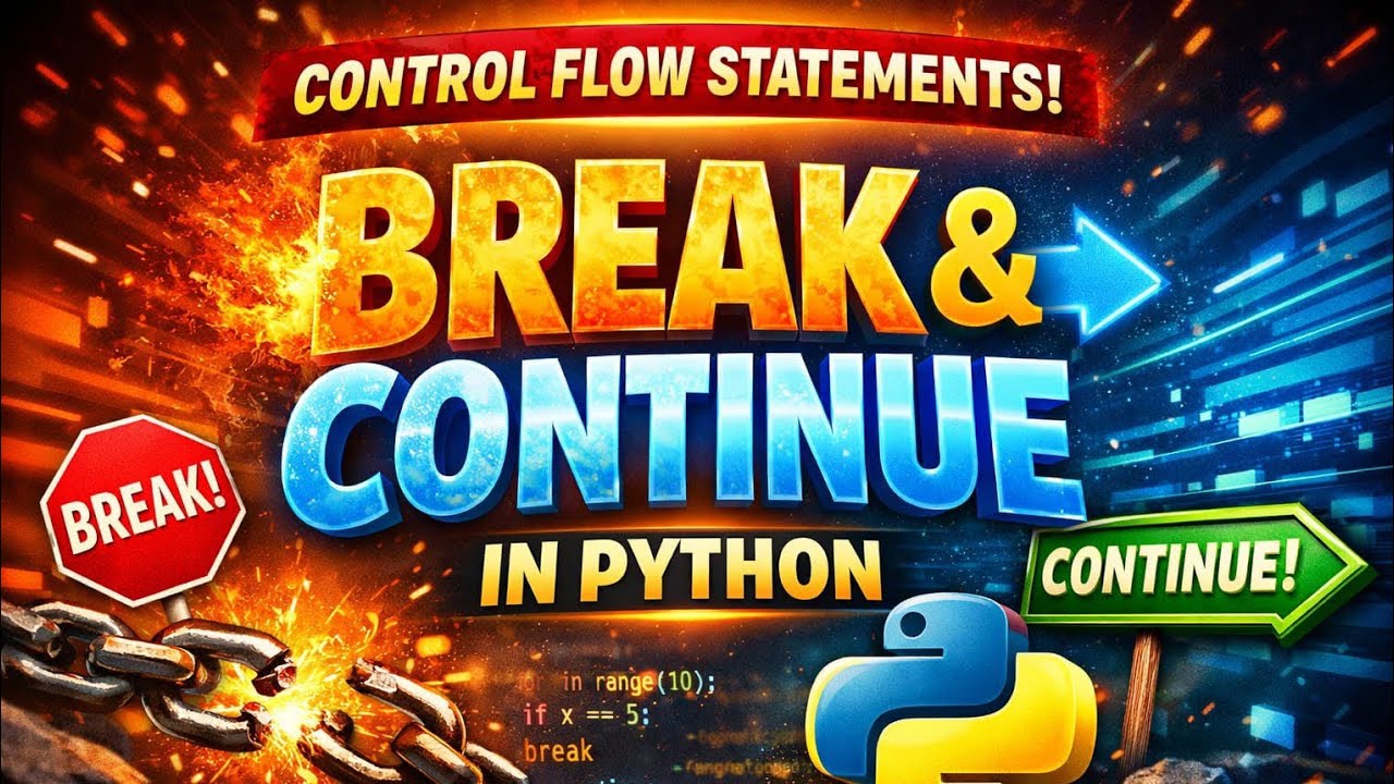 STOP or SKIP? 🔥 break vs continue in Python of control Flow statements Explained!