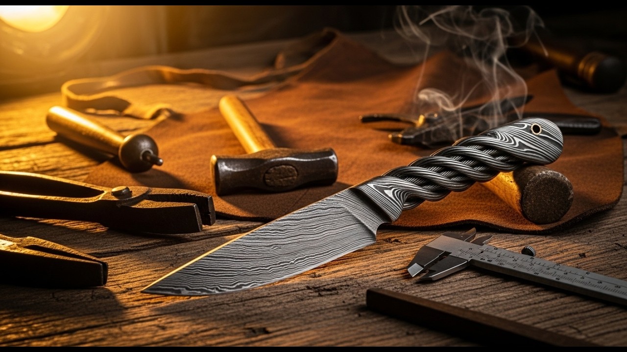 How To Make a Damascus Knife from steel Cables 2026