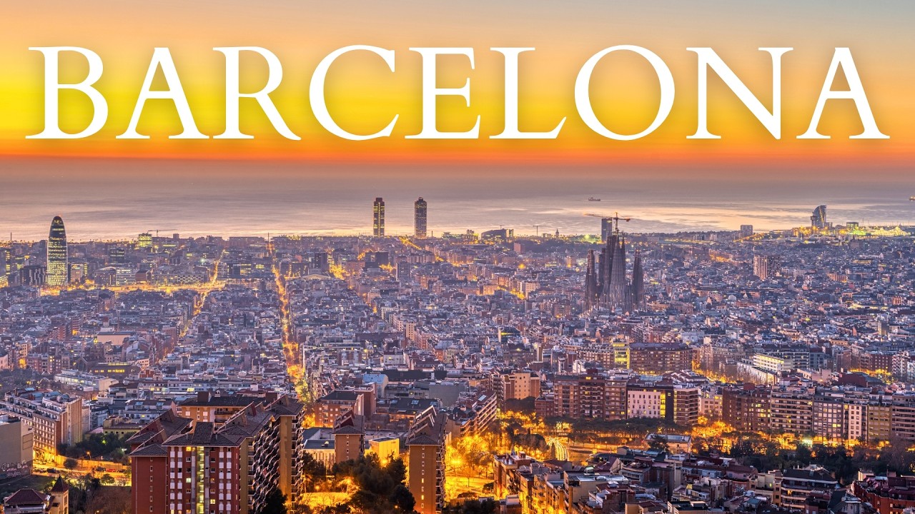 Barcelona From Above 🇪🇸 | 1 Hour of Relaxing Music & Stunning 4K Drone Views