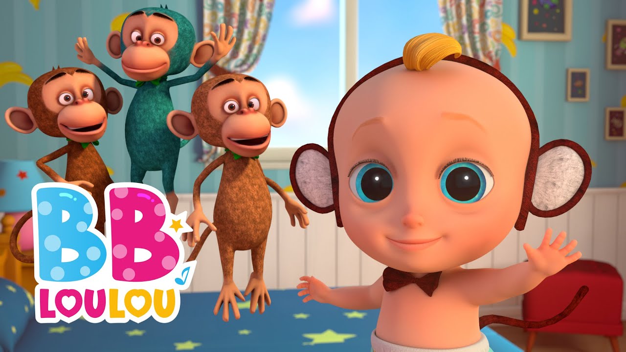 Cinq Petits Singes - Les plus belles comptines pour bébé  | BB LouLou