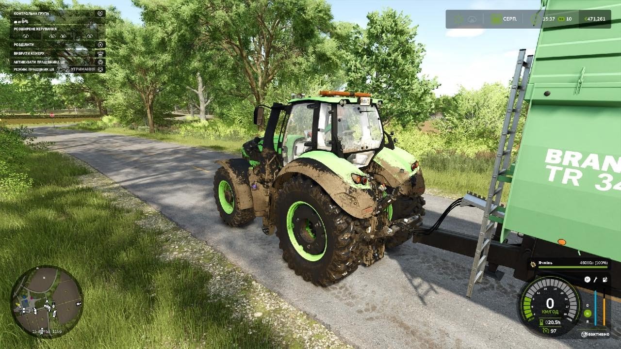 Везу ячмінь на ферму Farming Simulator 25