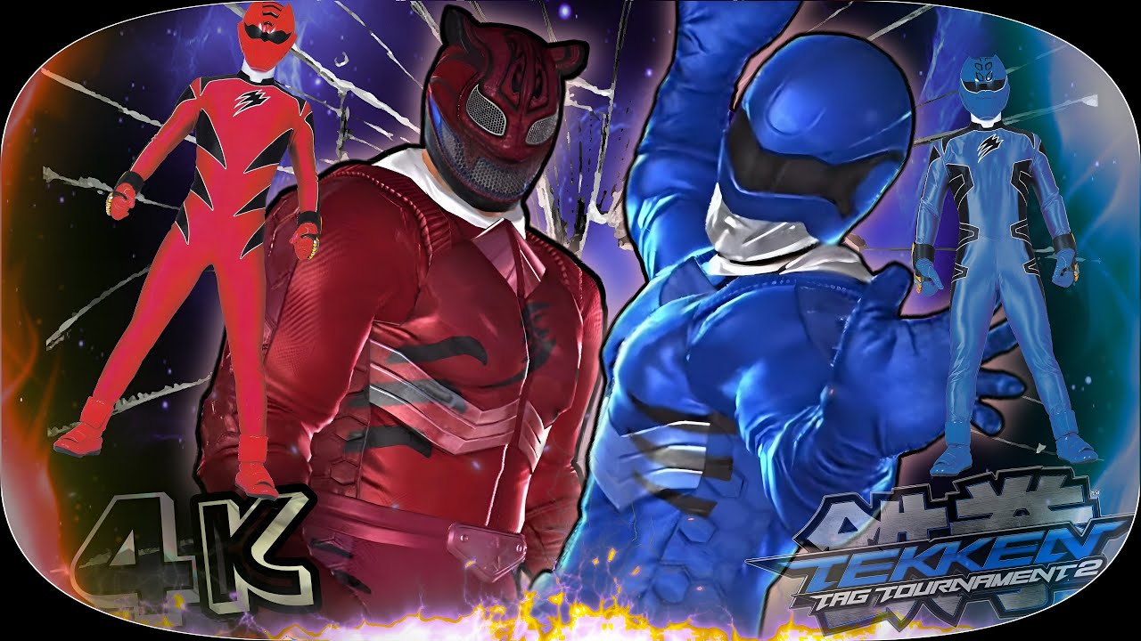 Jungle Fury Red & Blue Ranger ( King & Forest ) Ultra Hard UHD 4K 60 FPS 