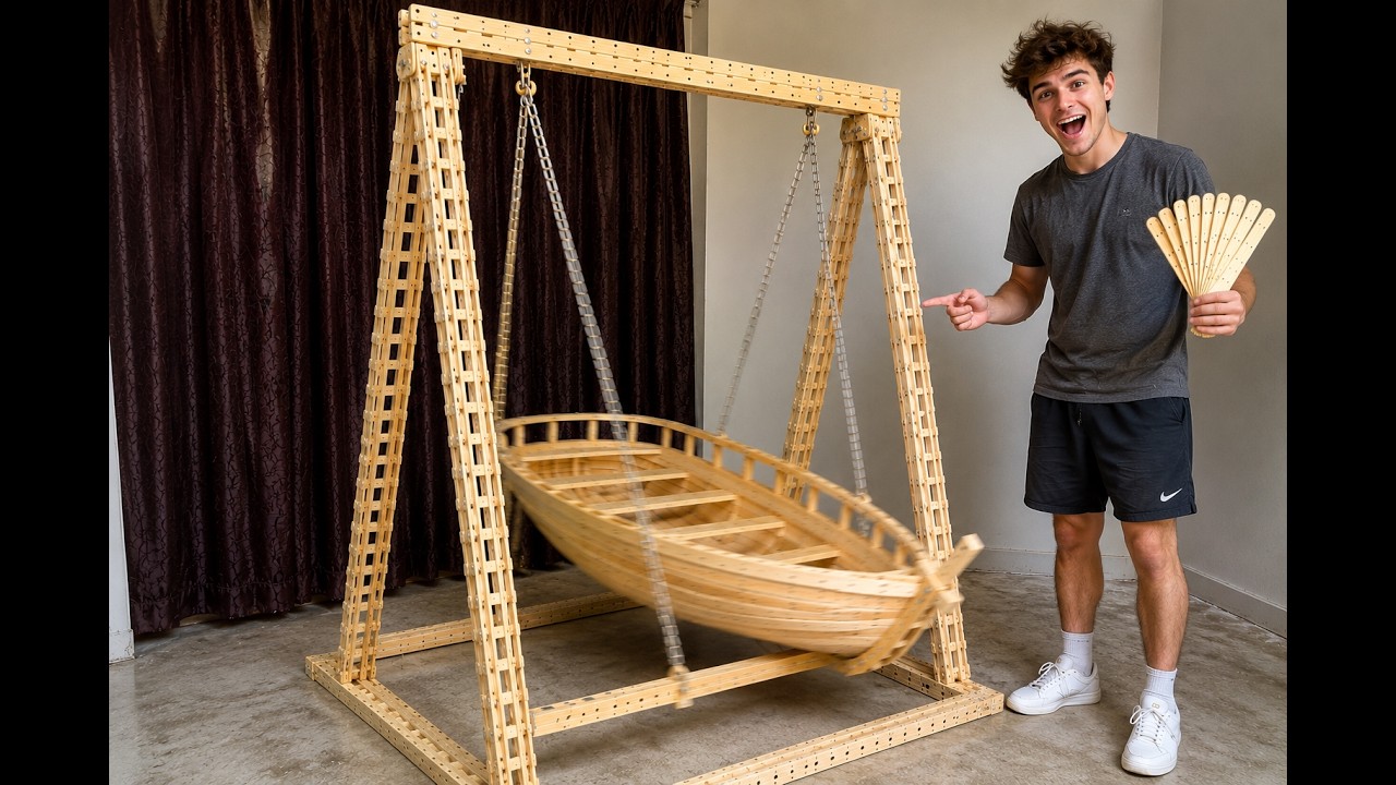 Build a boat swing with wooden scales | DIY Craft ideas 