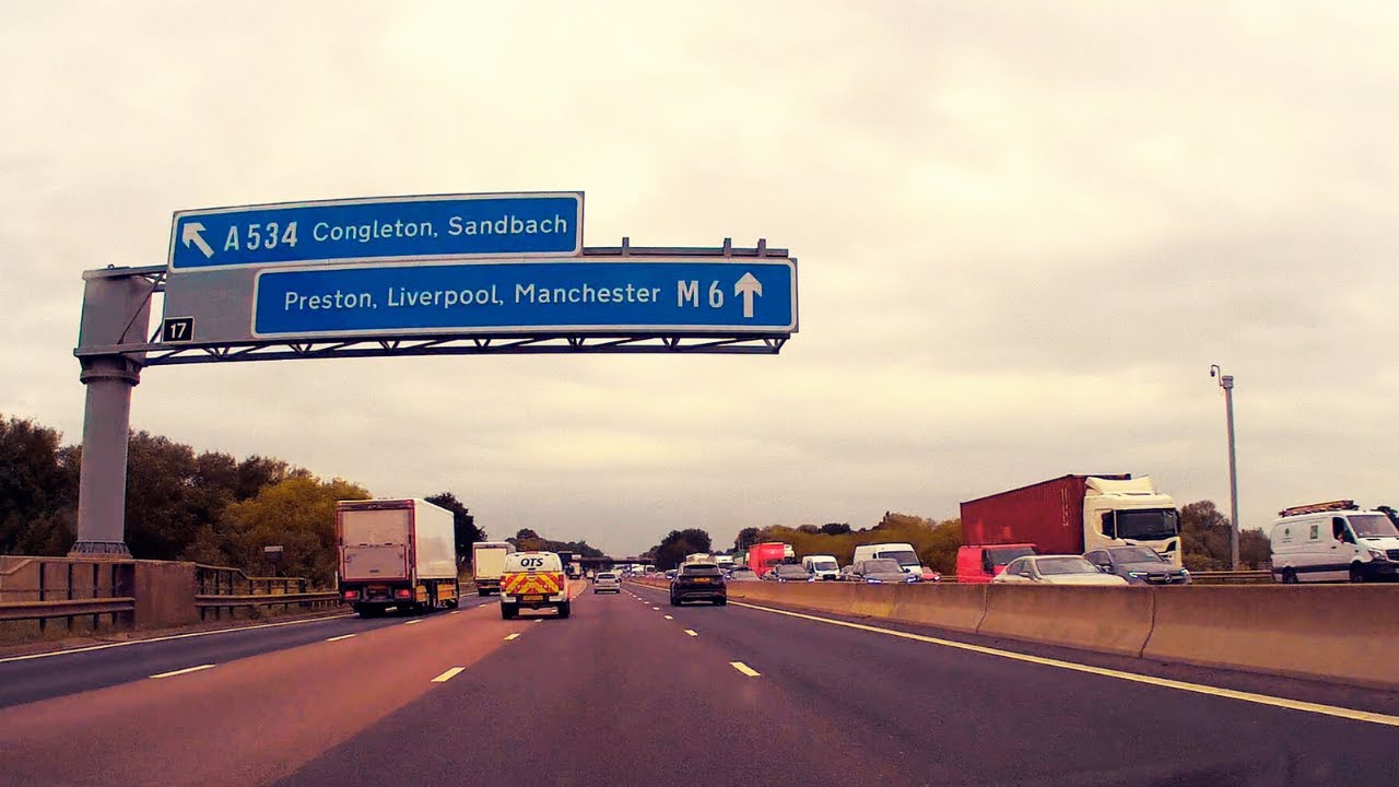 Motoring northbound on the M6 to junction 19