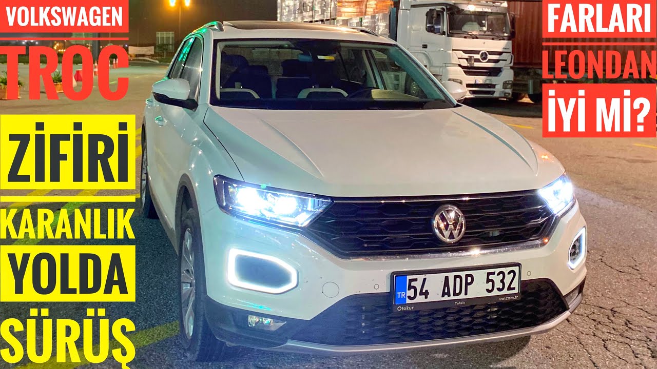 KORKUTUCU KARANLIK YOLDA KÜÇÜK BİR SUV İLE SÜRÜŞ | VOLKSWAGEN TROC LED FARLARI LEON’DAN İYİ Mİ ?