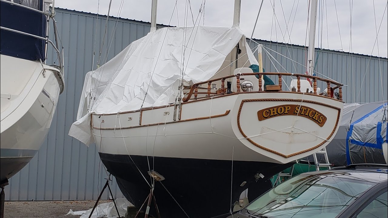 How To Shrink Wrap a Sailboat Masts Up -  Part 2 Applying the Shrink Wrap.... Episode #13