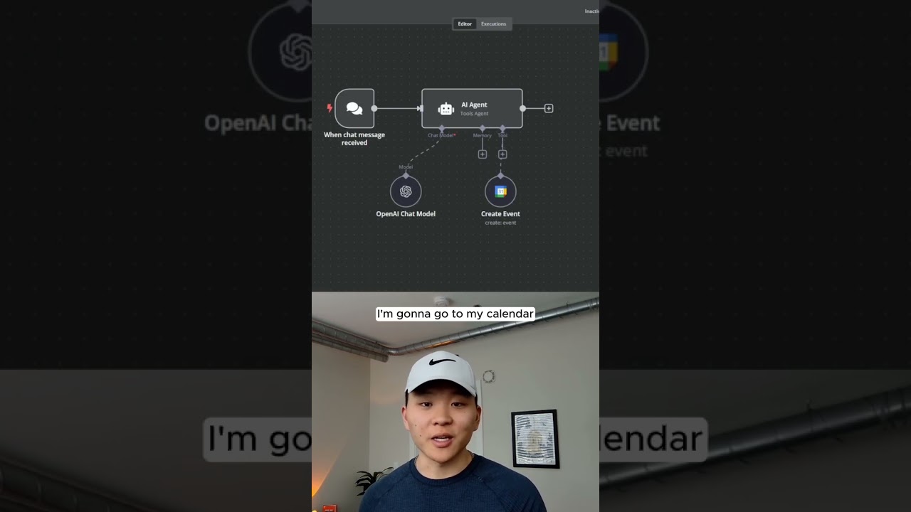 How to Build a Calendar Agent in 1 Minute Using n8n  #n8n #artificialintelligence #agentgpt