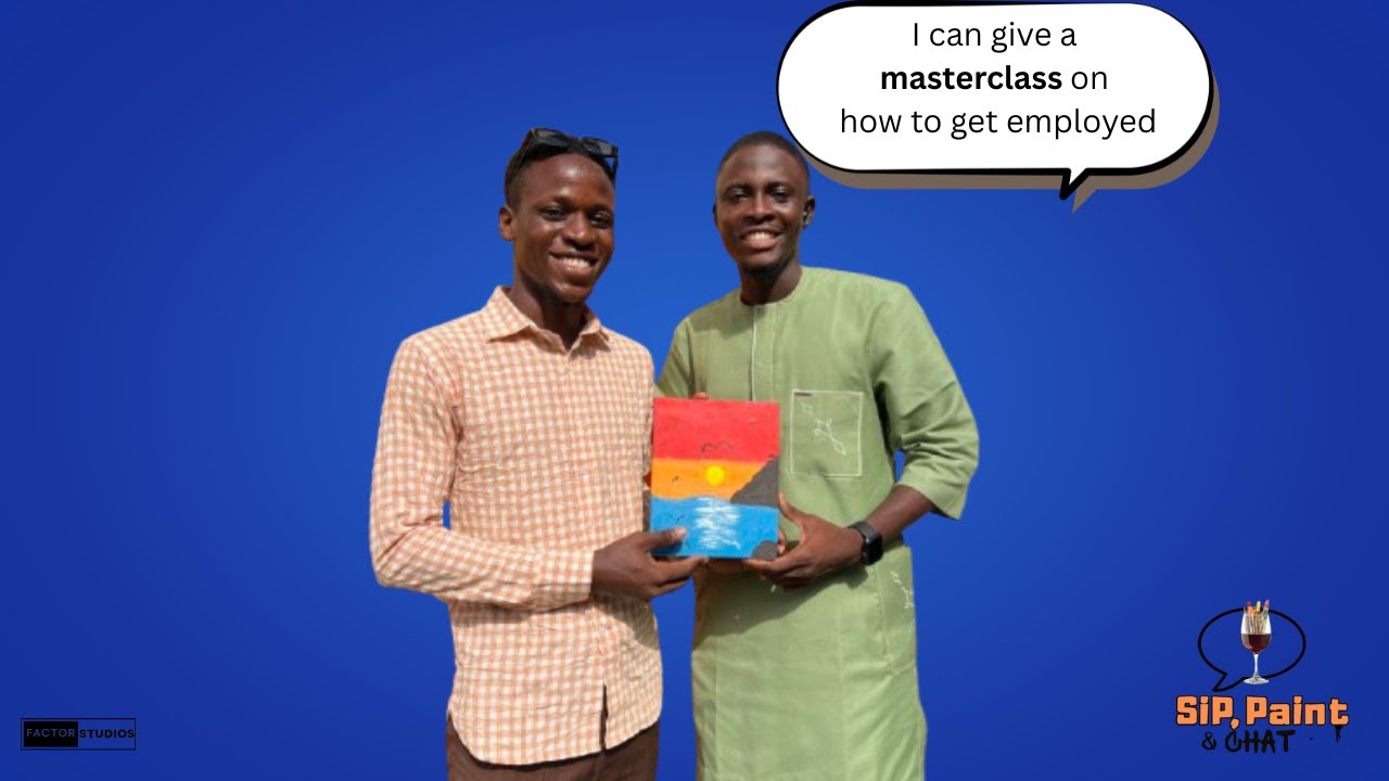 Hon. Jesugbemi is scared while painting l E01 S06 l Sip, paint and chat 