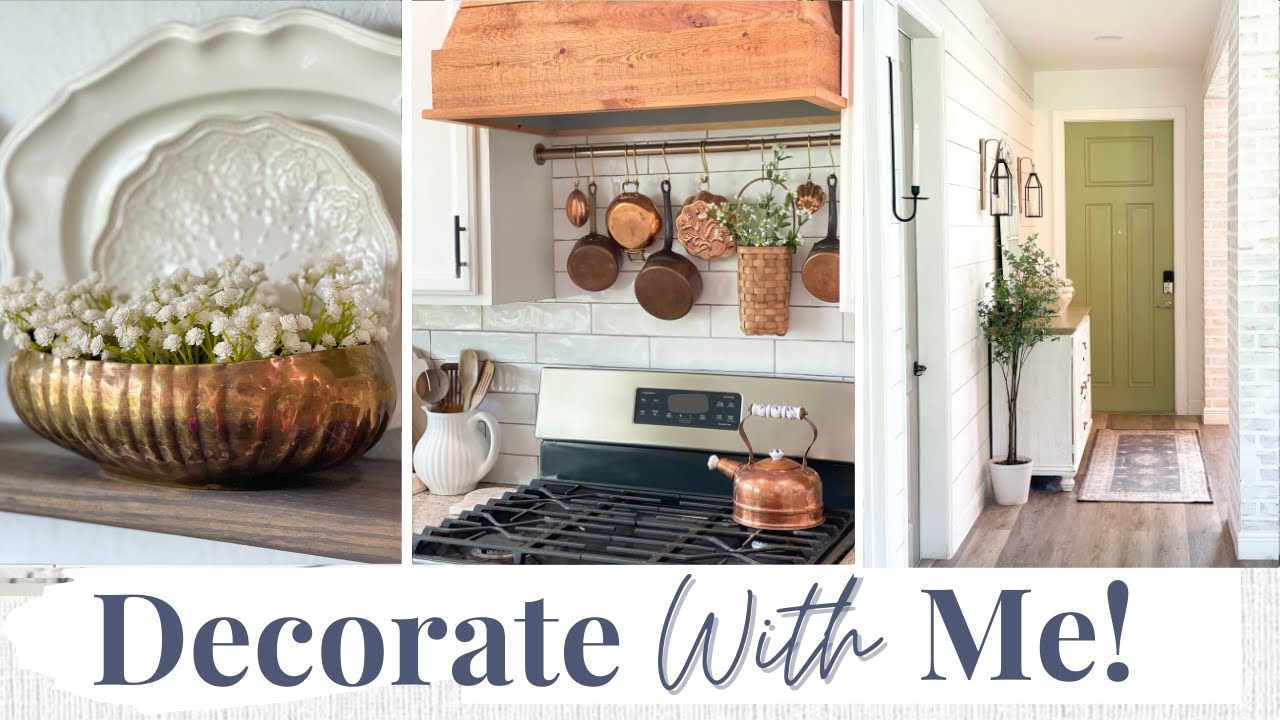 DECORATE WITH ME - STYLING NEW HOME DECOR! | DECORATING TIPS