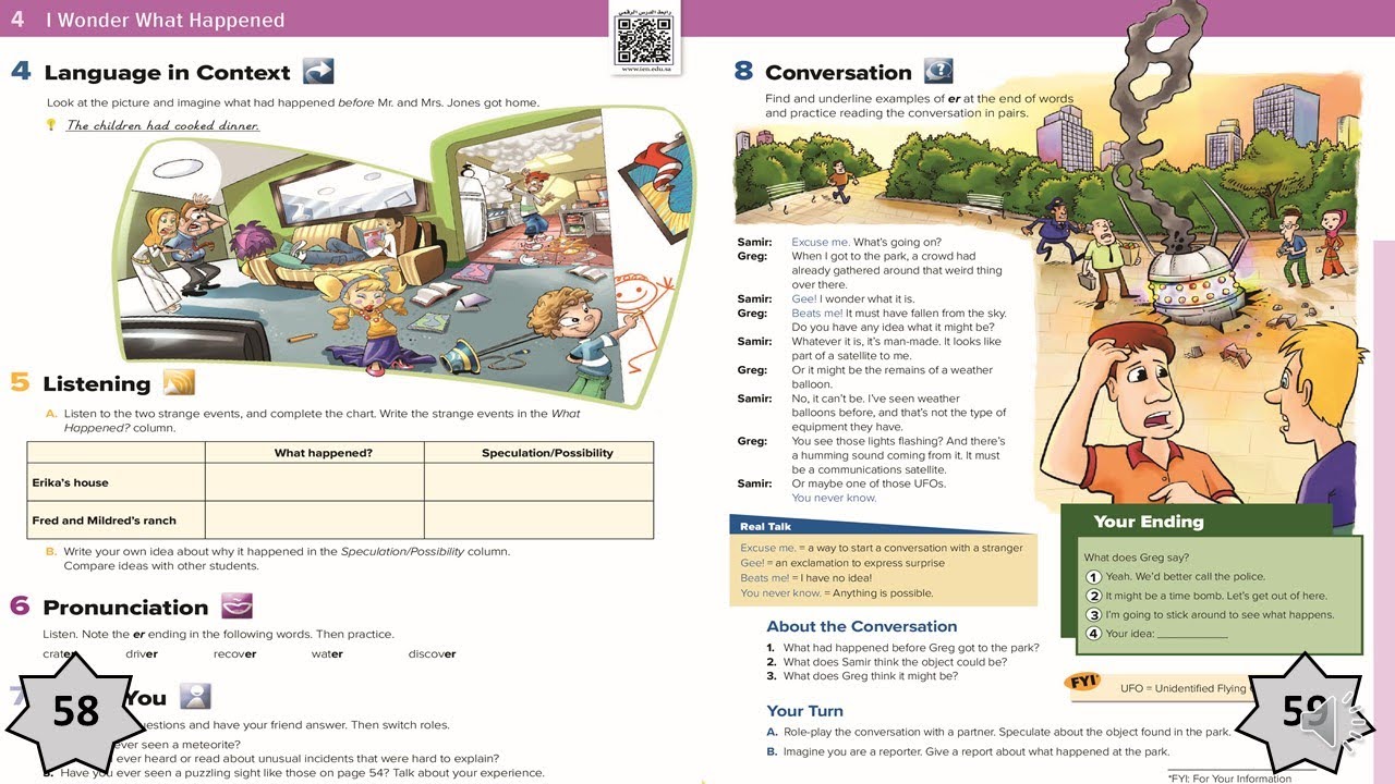 Mega Goal 2 - Unit 4 - Lesson 3 - Language in context - Pages 58 - 59