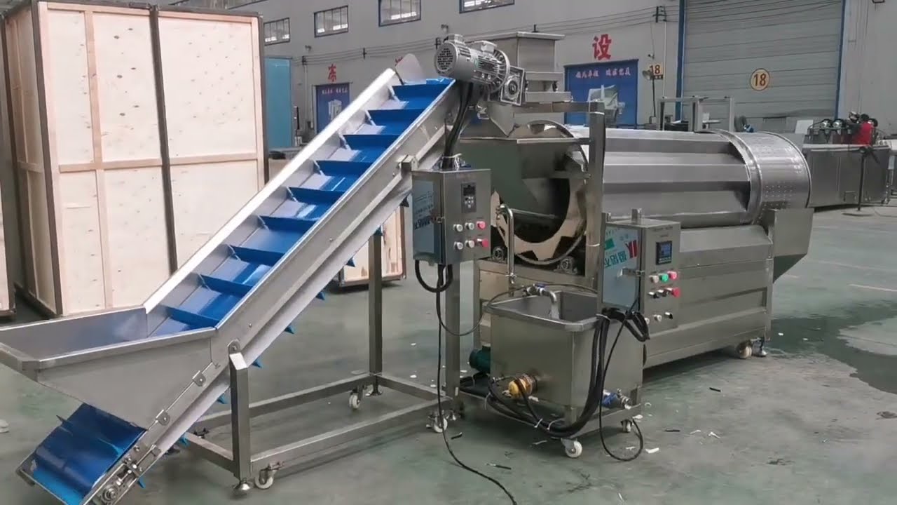 Continuous Seasoning Machine With Liquid Spray Device Automatic Flavoring Machine