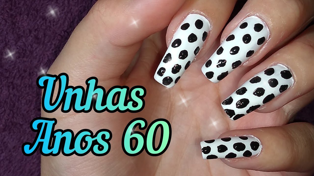 Unhas decoradas ANOS 60  poá