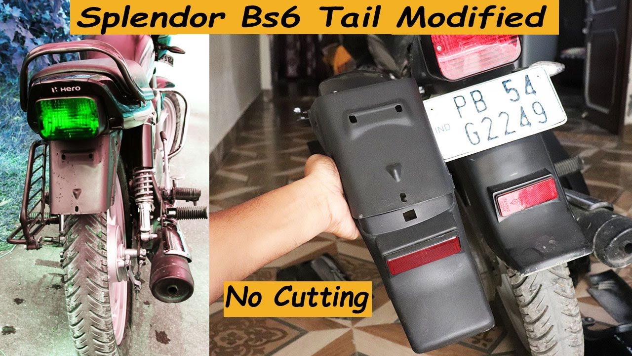 splendor mudguard modified