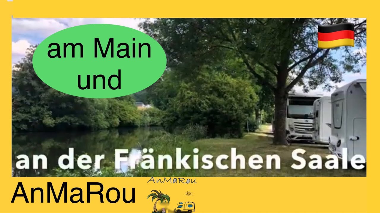 🇩🇪 Gemünden am Main Wohnmobilstellplatz fränkische Saale, Bayern