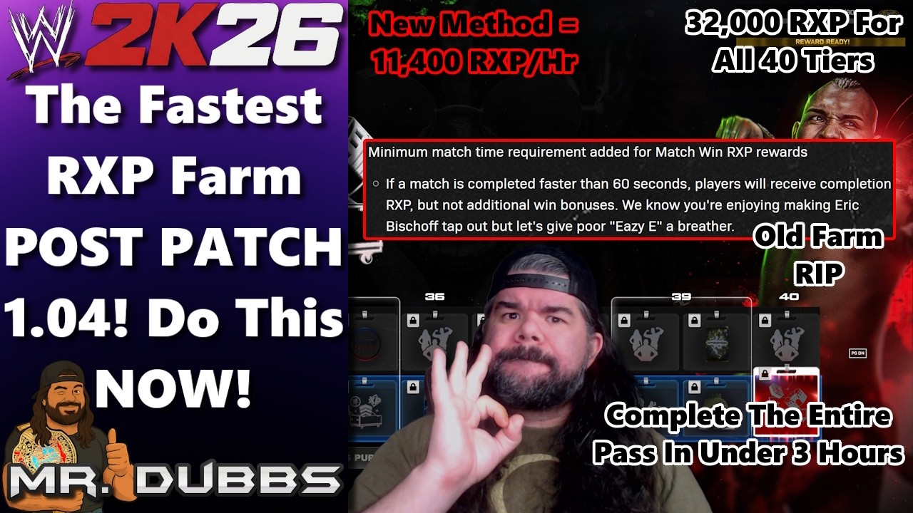 WWE2K26: Пройдите RingSide Pass менее чем за 3 часа после обновления 1.04!