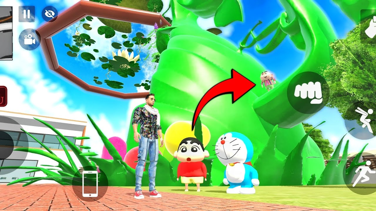 Franklin shinchan & doraemon found secret Giant tree to treasure 💰 Indian theft auto simulator 🤑