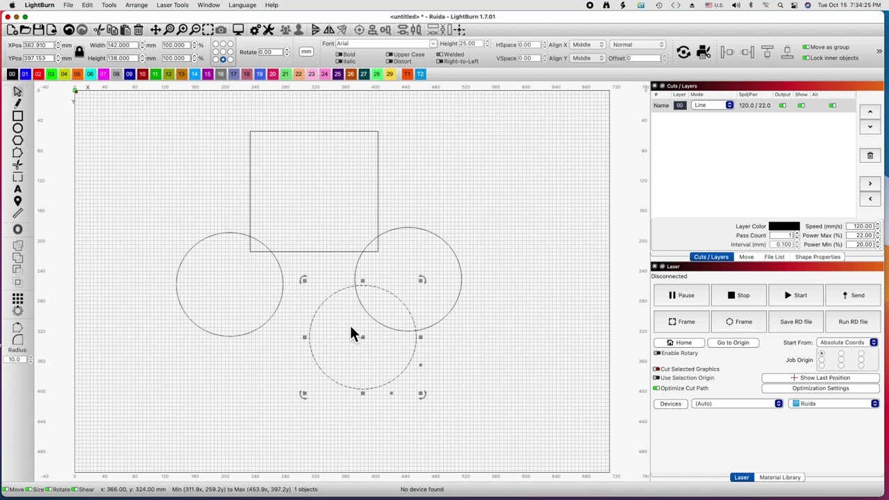 New Lightburn Scissors Tool