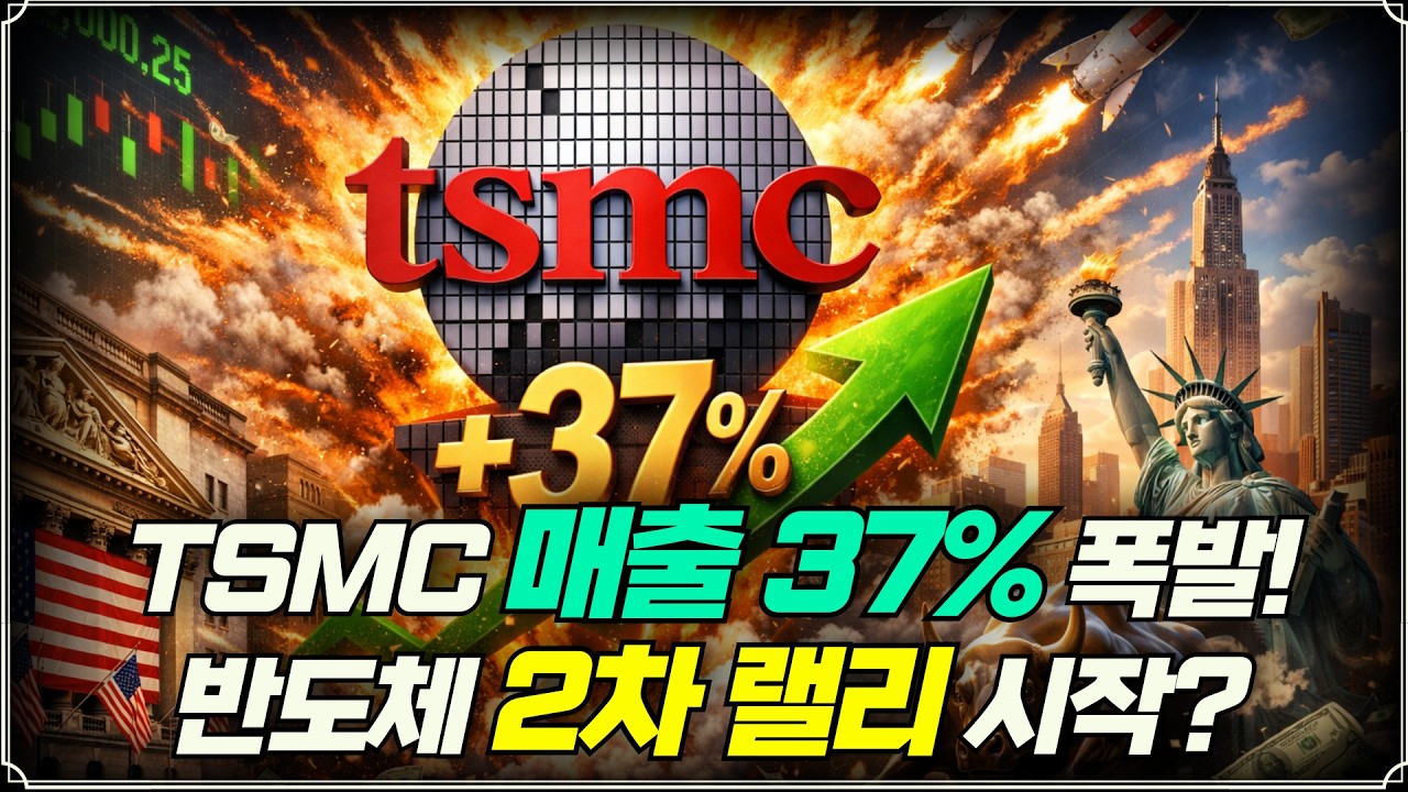 [미주미 라이브] TSMC 매출 37% 폭발! 반도체 2차 랠리 시작?