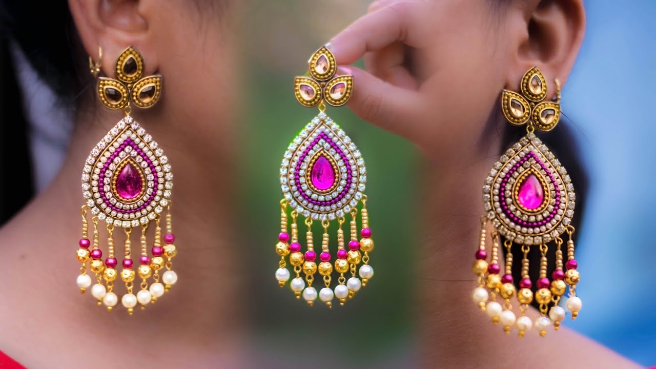 Make beautiful Paper Earrings | handmade jewelry | made out of paper | Art with Creativity