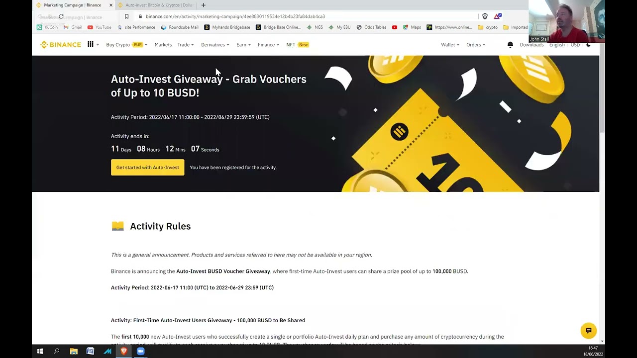 Auto Invest - Earn $10 BUSD