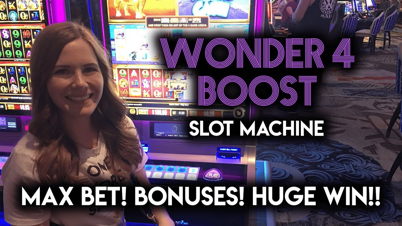 EPIC FULL SCREEN WIN on the New Wonder 4 Boost! Rhino Charge Slot Machine!!!