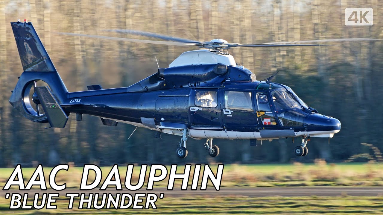 AAC Dauphin helicopter 'Blue Thunder' - Practice Landings