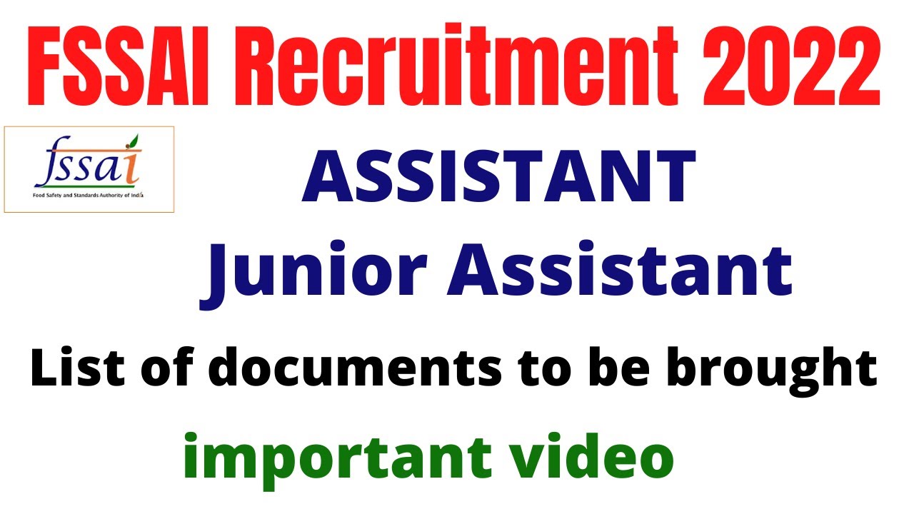 FSSAI Assistant and Junior Assistant | Important Video For Aspirants @CrackGovernmentJob