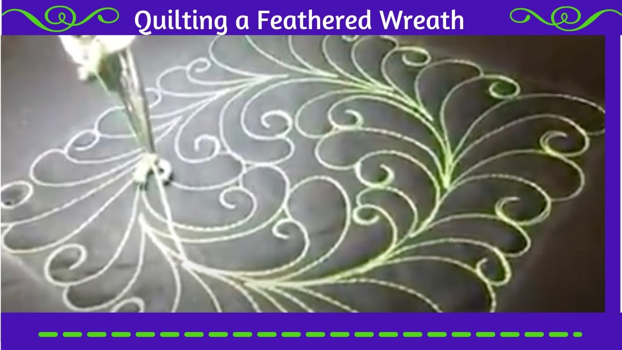 How to Quilt a Feather Wreath