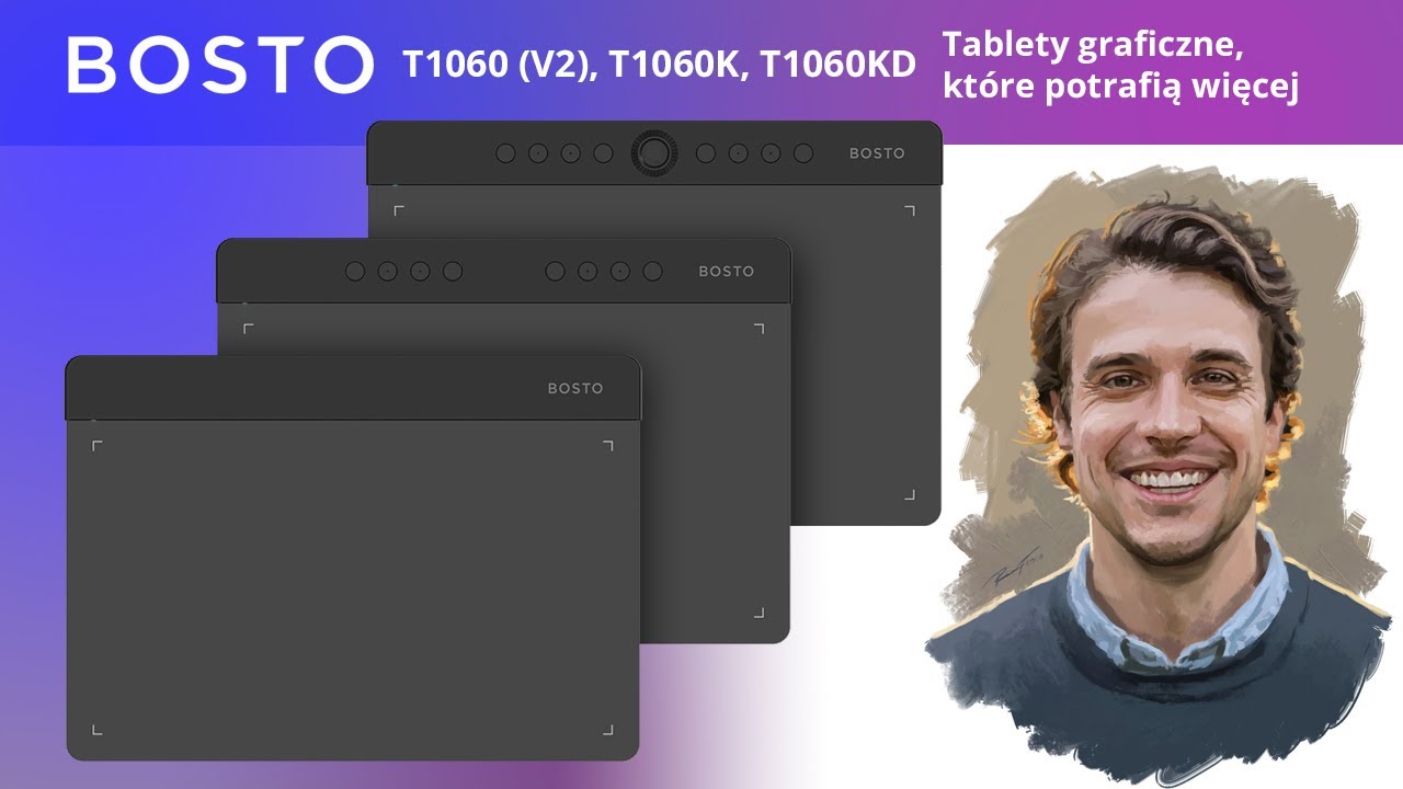 Piórkowe tablety graficzne BOSTO T1060 (V2) / T1060K / T1060KD