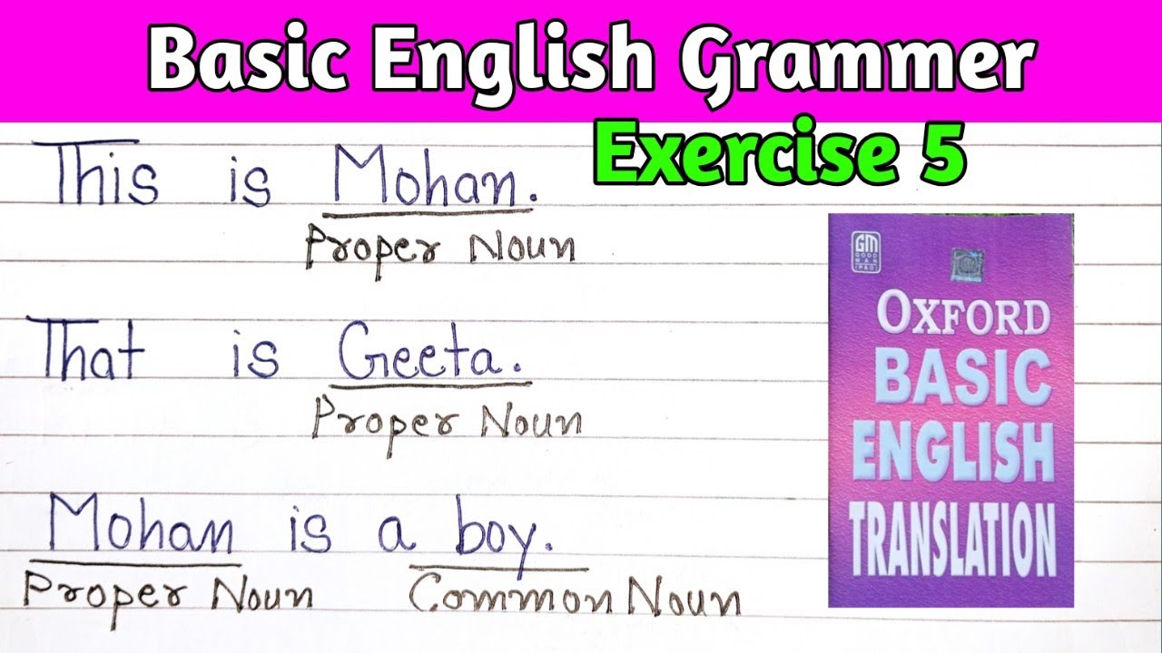 Exercise 5 Grammer || Basic English Grammer Ex5 || Oxford Basic English Grammer || Exercise 5 