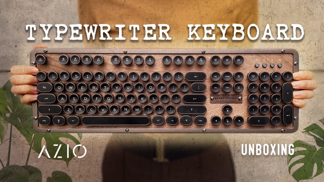 back to the past 🎁 asmr + lofi unboxing review | azio retro classic keyboard (elwood)
