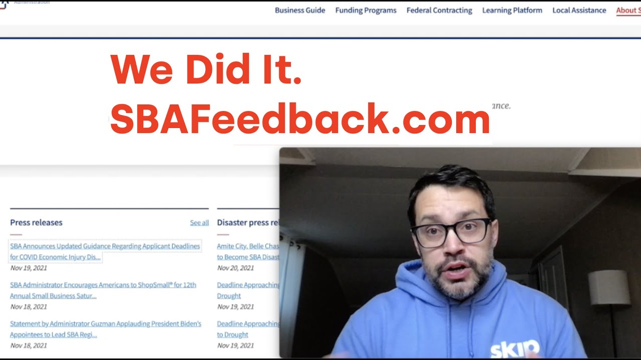 Последние новости EIDL плюс совершенно новый SBAFeedback.com