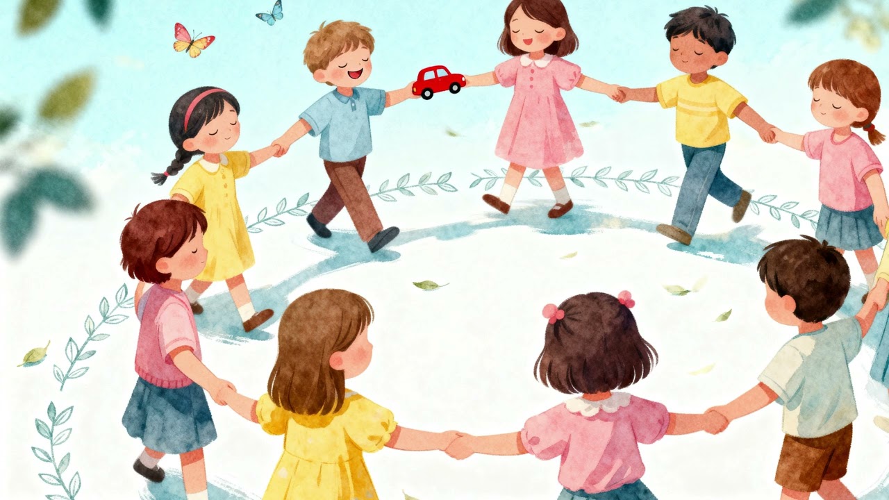 Circle of Little Hands — Soft SEL Folk Song for Kids (Sharing, Fairness & Taking Turns)