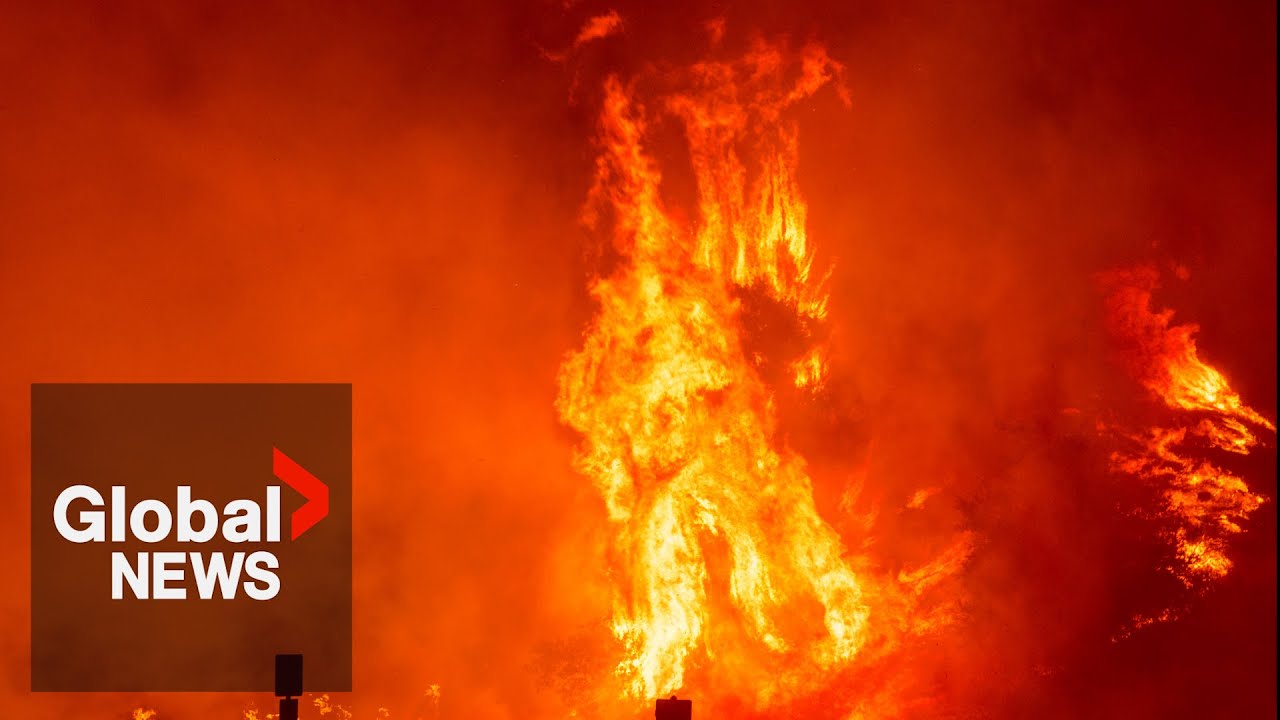 LA wildfires: Thousands forced to flee as firefighters battle Hughes Fire