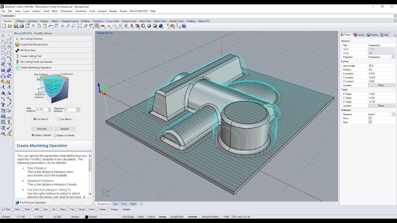FreeMILL 2018 for RhinoCAM Download & Install Demo
