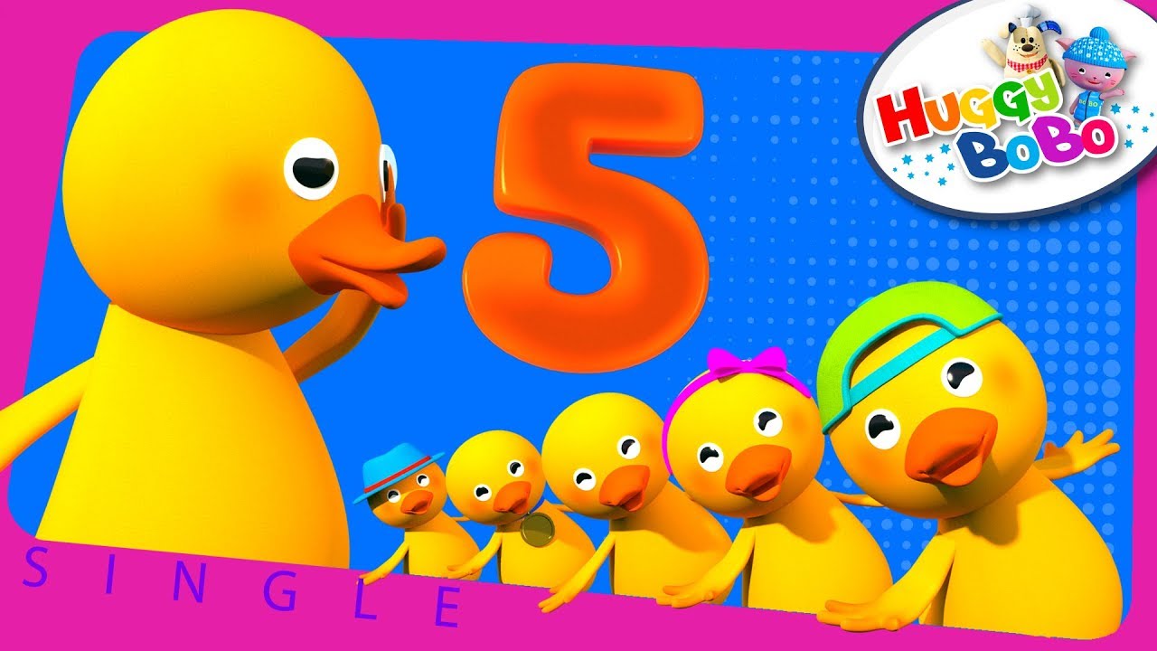 Five Little Ducks | Nursery Rhymes | By HuggyBoBo