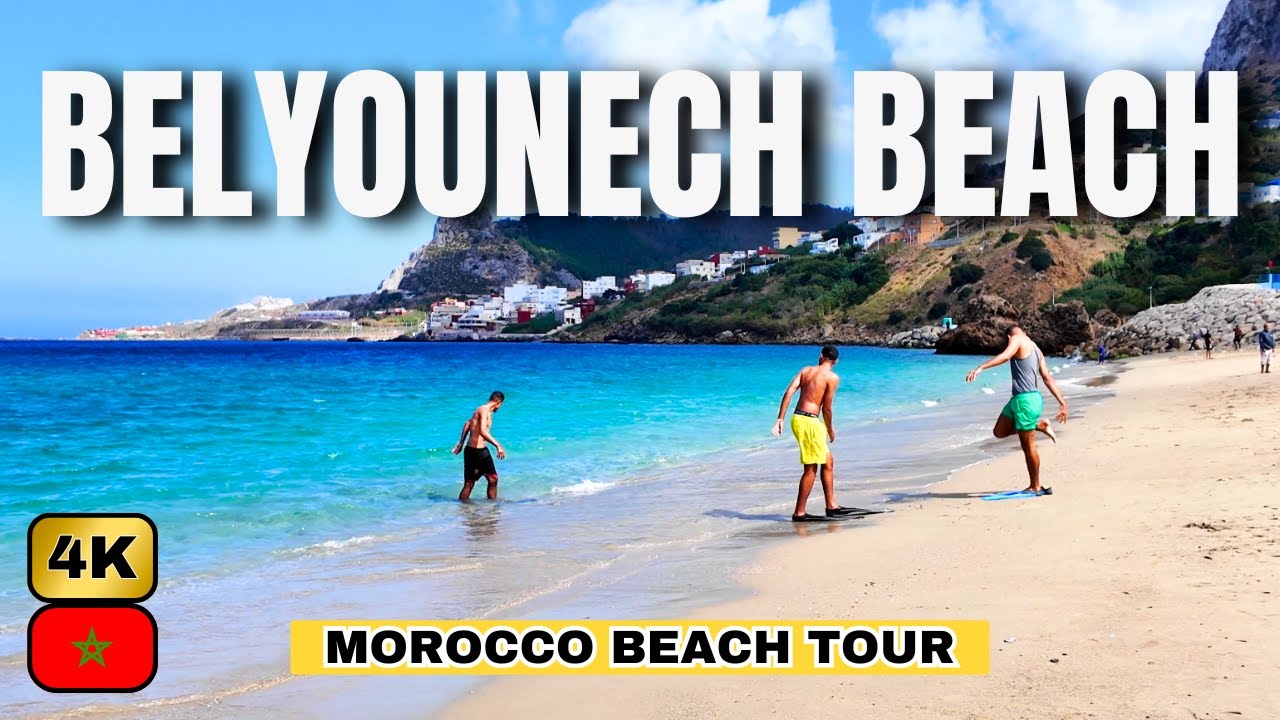 🇲🇦 Belyounech Beach Morocco Walking Tour 4K 🌊 | Hidden Mediterranean Paradise