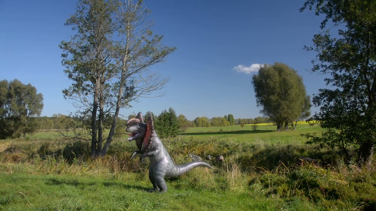 Inflatable dinosaur costume