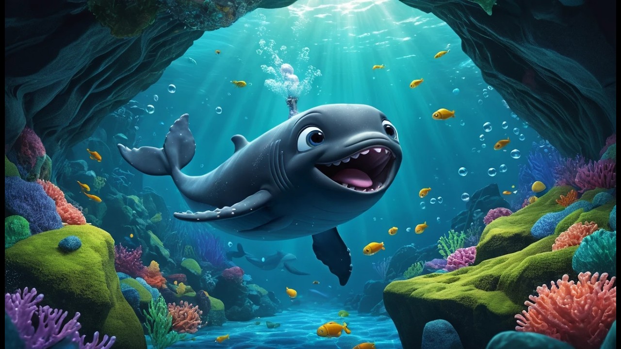 Whale Discovers a Hidden Cave 🐋🪨 | Deep Sea Adventure & Underwater Kids Song