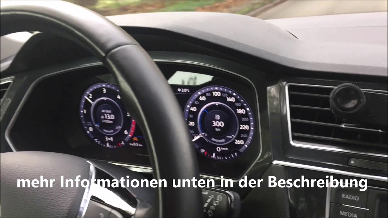 Tachostopper VW Tiguan II mit Virtual Cockpit | KM STOP VAG | Kilometer anhalten Digital Dash