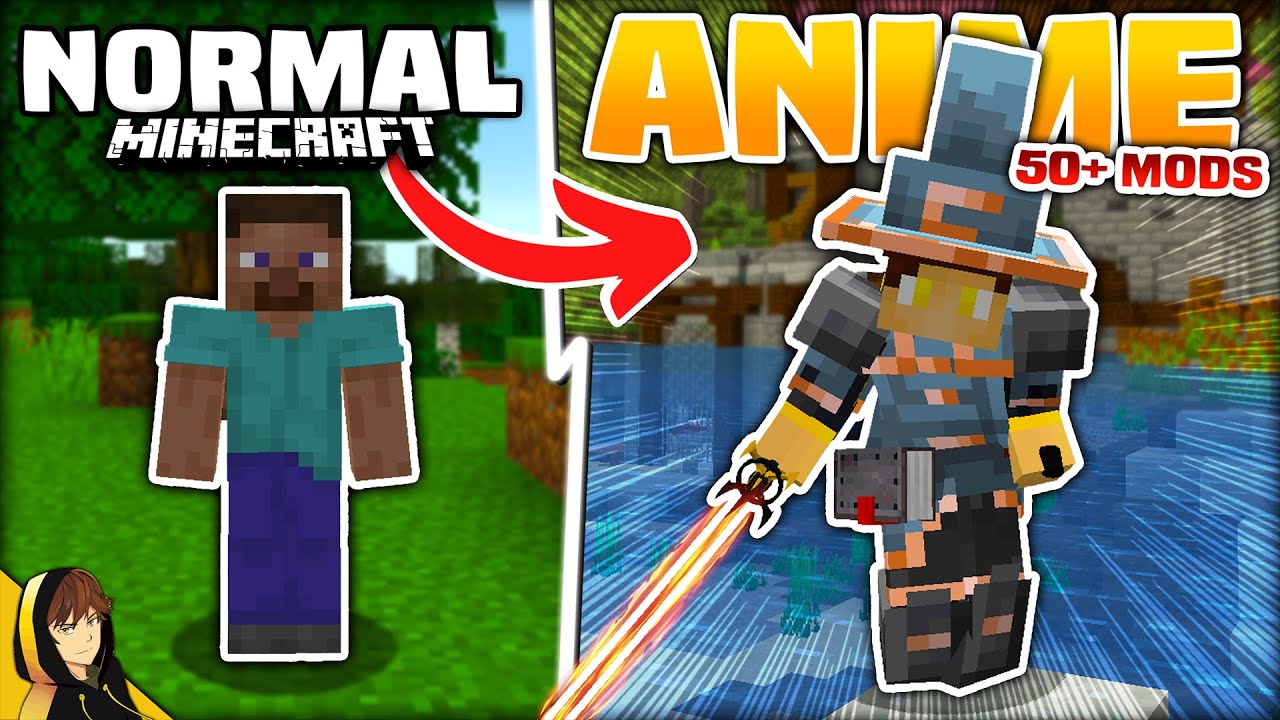 Turning MINECRAFT into an ANIME / RPG with CRAZY MODS?!? [+Download]