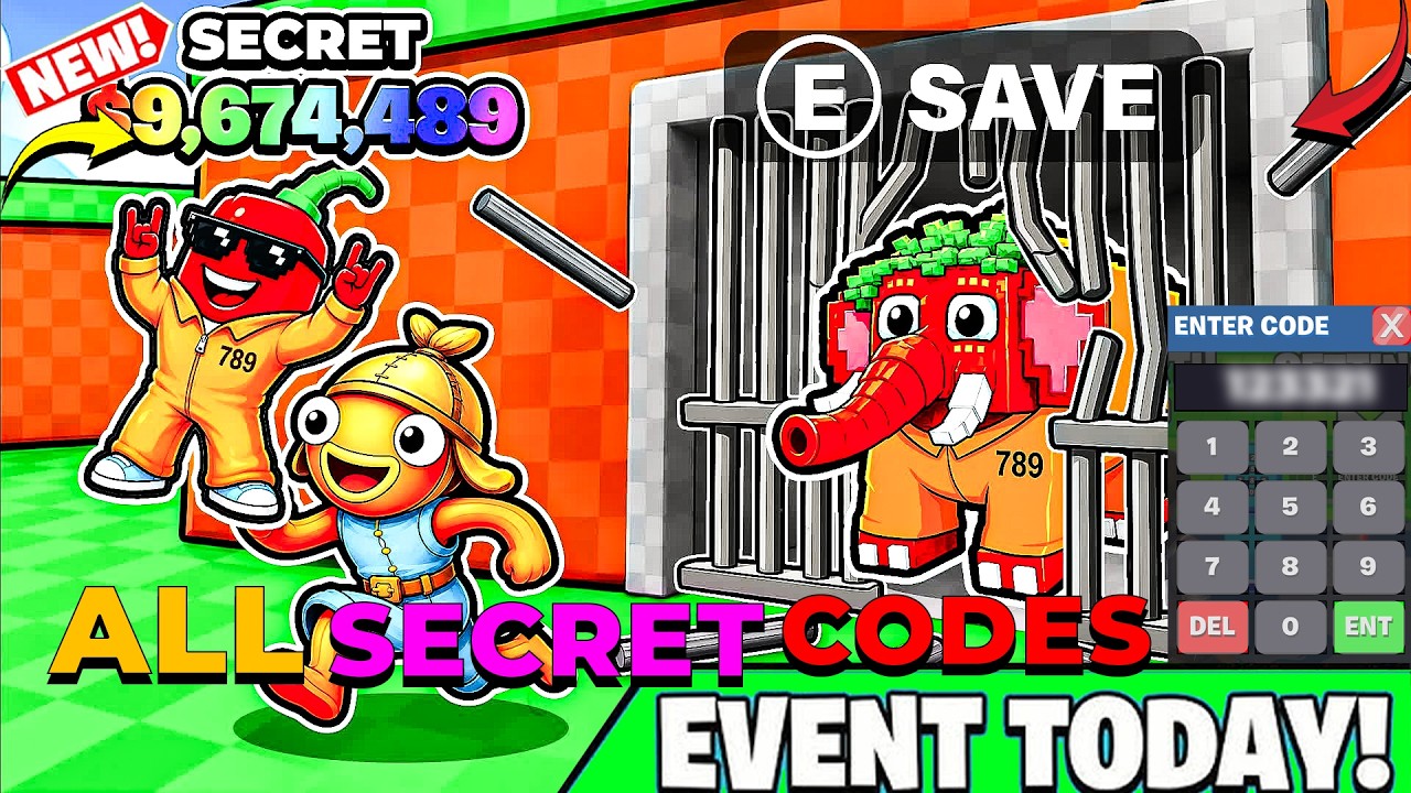 Lastest Secret Codes In ESCAPE PRISON FOR BRAINROT (Fortnite) Part 1