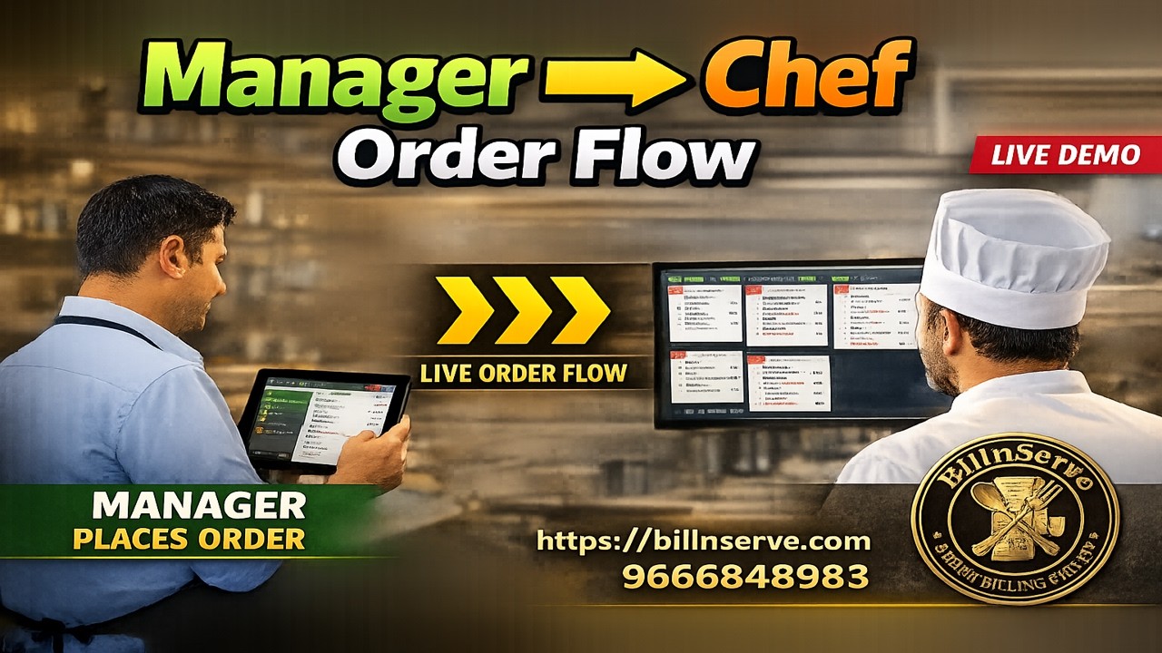 Restaurant Order Management Explained | Order Placing to Chef Handling Process