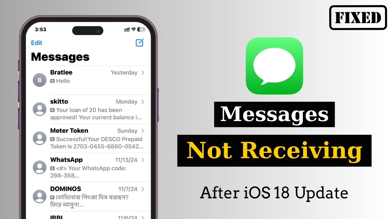 How To Fix Not Receiving Text Messages on iPhone iOS 18 | Not Receiving Text After iOS 18 Update