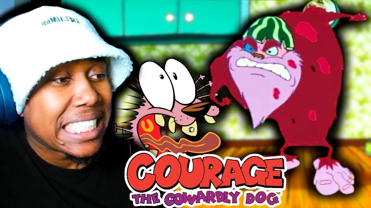 Courage Meets Bigfoot - Courage the cowardly dog reaction