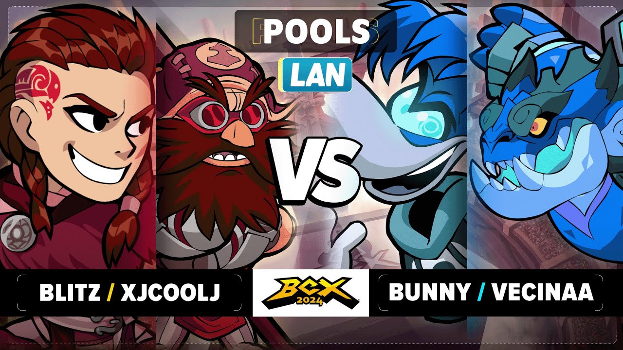 Bunny & Vecinaa vs Blitz & xJcoolJ - Pools - Brawlhalla World Championship 2024 - LAN 2v2