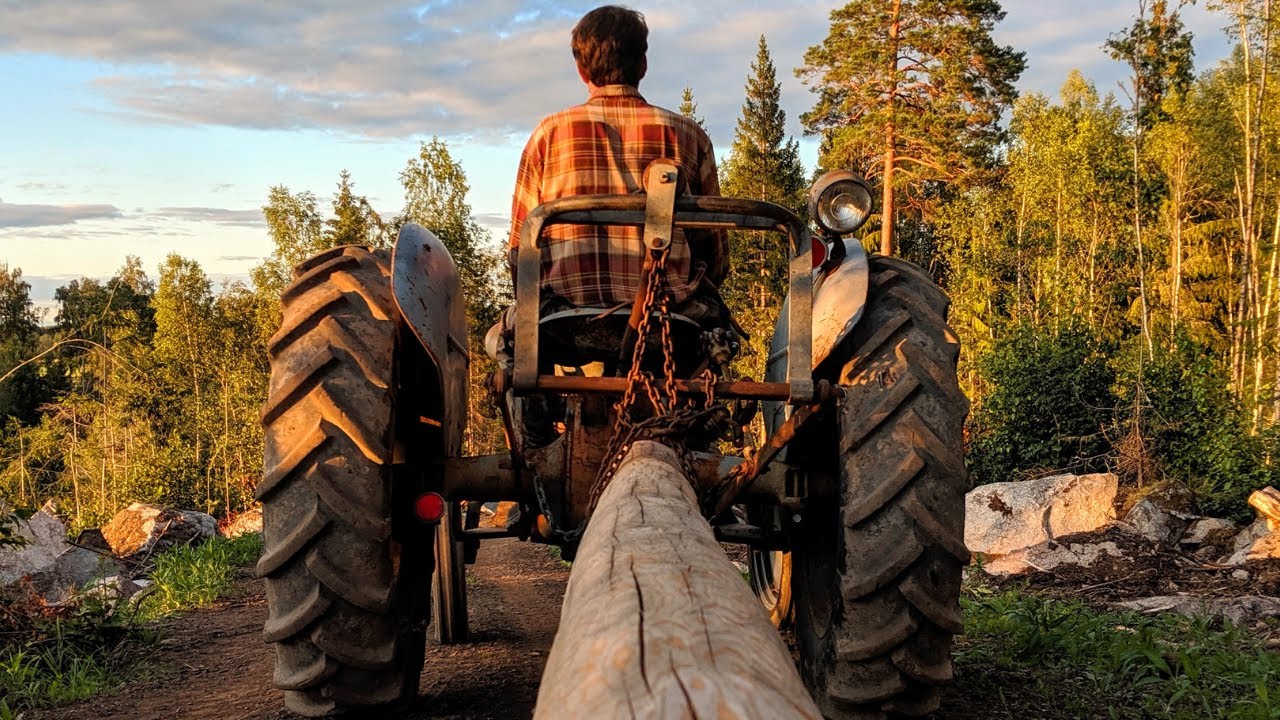 First Logs to the Build Site | 4.0 | - One Man Traditional Log Cabin series full version