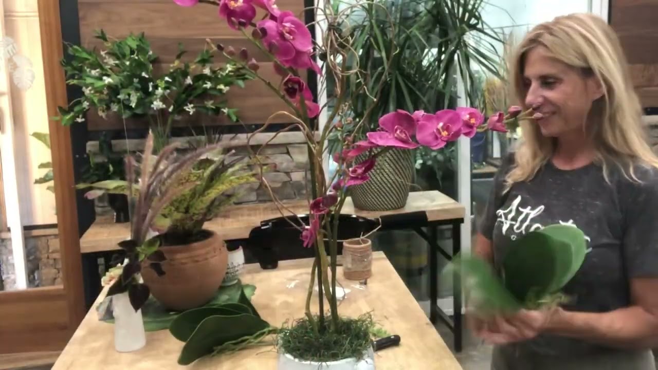 Make a faux(fake) Orchid Plant that looks real/no water needed @DesignbyElisa